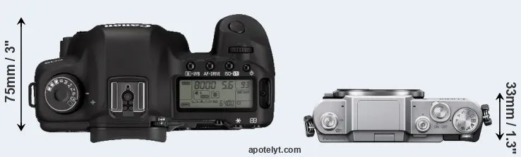 Compare 5D Mark II versus GF7 top