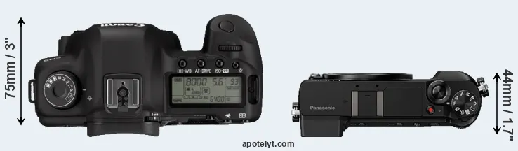 Compare 5D Mark II versus GX80 top