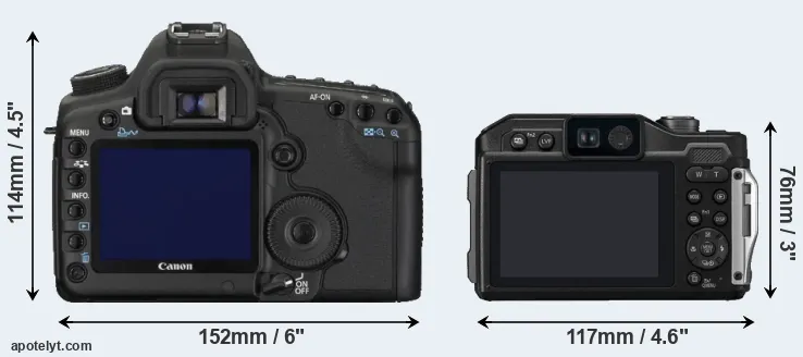 Comparison 5D Mark II or TS7 rear