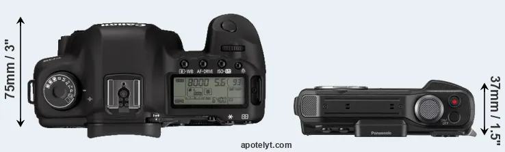Compare 5D Mark II versus TS7 top
