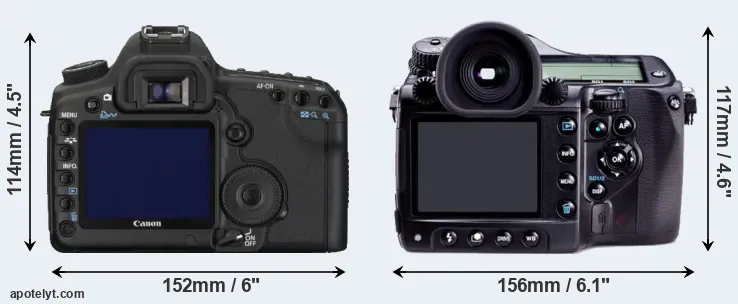Comparison 5D Mark II or 645D rear
