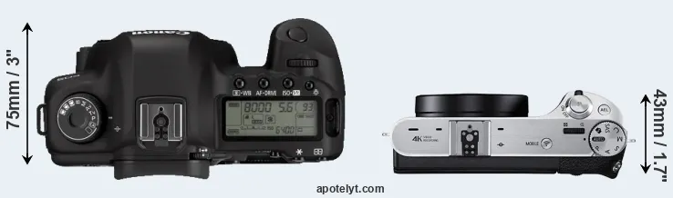 Compare 5D Mark II versus NX500 top