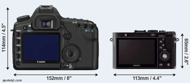 Comparison 5D Mark II or RX1 rear