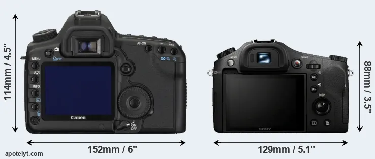Comparison 5D Mark II or RX10 rear