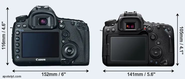 Comparison 5D Mark III or 90D rear