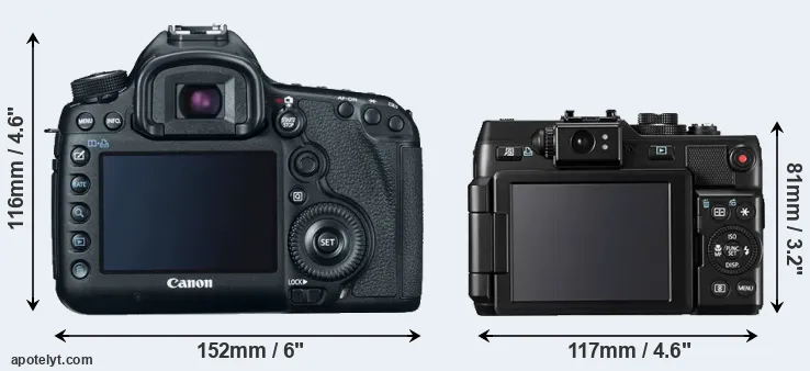 Comparison 5D Mark III or G1X rear