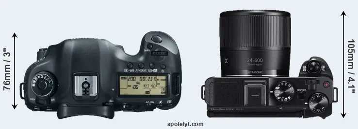 Compare 5D Mark III versus G3X top