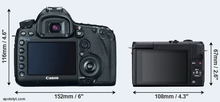 Comparison 5D Mark III or M200 rear