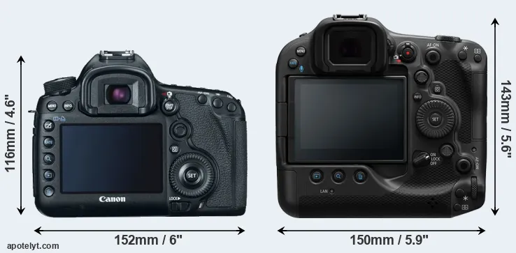 Comparison 5D Mark III or R3 rear