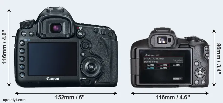Comparison 5D Mark III or R50 rear