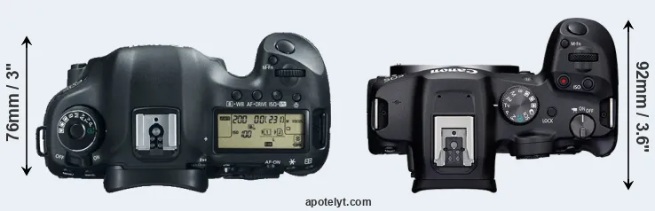 Compare 5D Mark III versus R7 top
