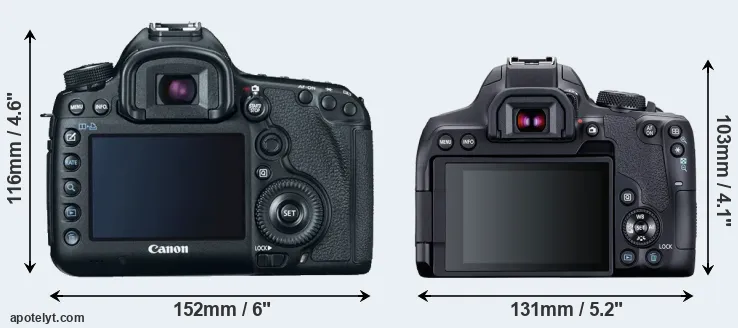 Comparison 5D Mark III or T8i rear