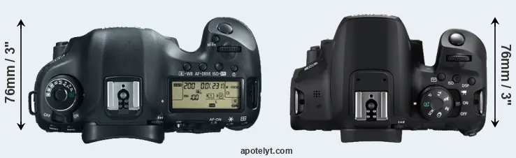 Compare 5D Mark III versus T8i top