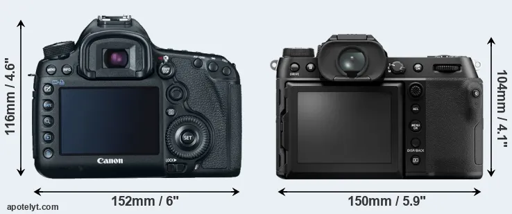 Comparison 5D Mark III or GFX 50S II rear