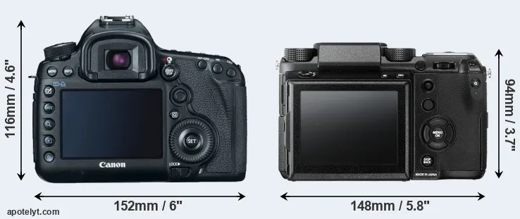 Comparison 5D Mark III or GFX 50S rear