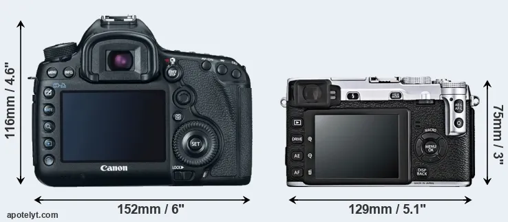 Comparison 5D Mark III or X-E1 rear