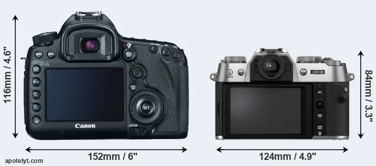 Comparison 5D Mark III or X-T50 rear