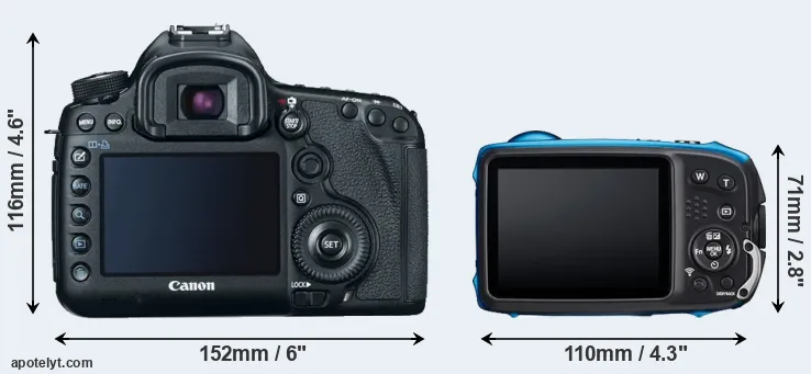 Comparison 5D Mark III or XP140 rear