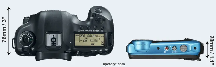 Compare 5D Mark III versus XP140 top