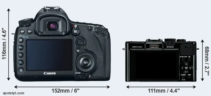 Comparison 5D Mark III or D-LUX 6 rear