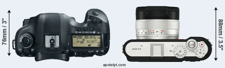 Compare 5D Mark III versus X-U Typ 113 top
