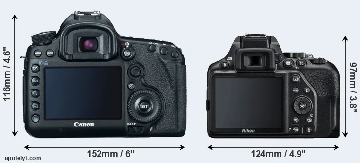 Comparison 5D Mark III or D3500 rear