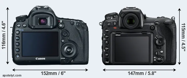 Comparison 5D Mark III or D500 rear
