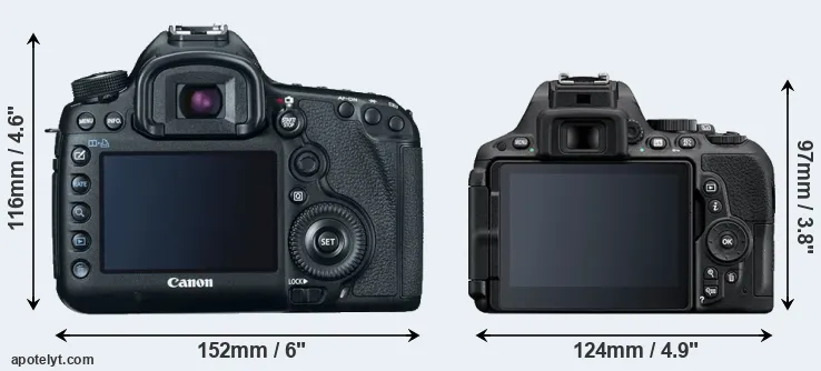 Comparison 5D Mark III or D5500 rear