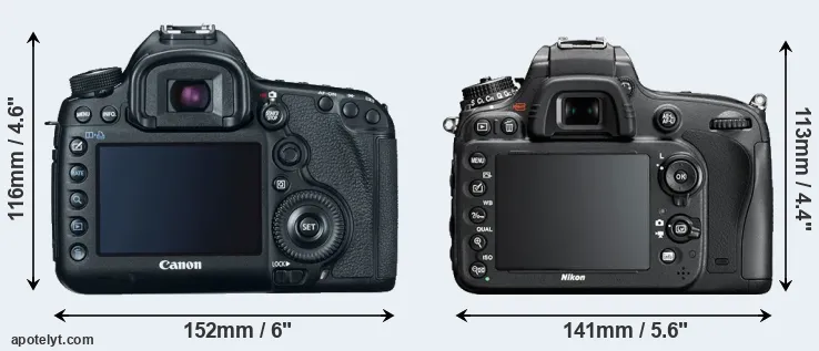 Comparison 5D Mark III or D610 rear