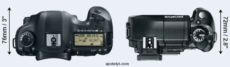 Compare 5D Mark III versus E-330 top
