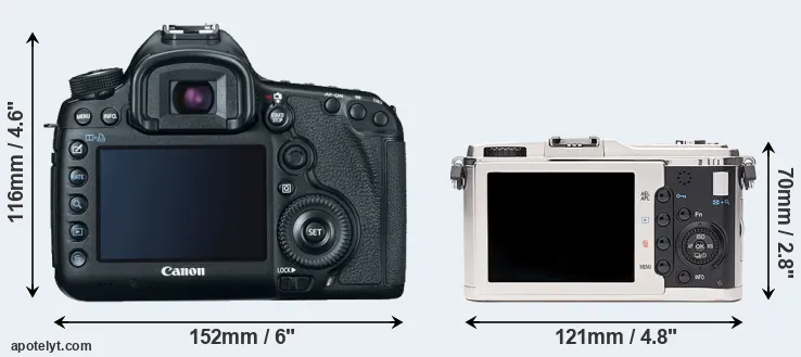 Comparison 5D Mark III or E-P1 rear