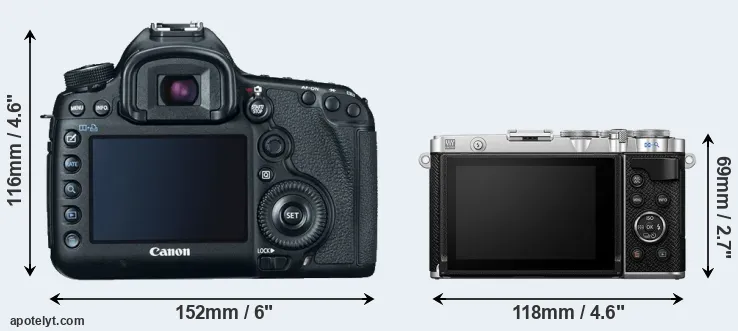 Comparison 5D Mark III or E-P7 rear
