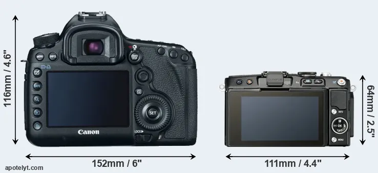 Comparison 5D Mark III or E-PL5 rear