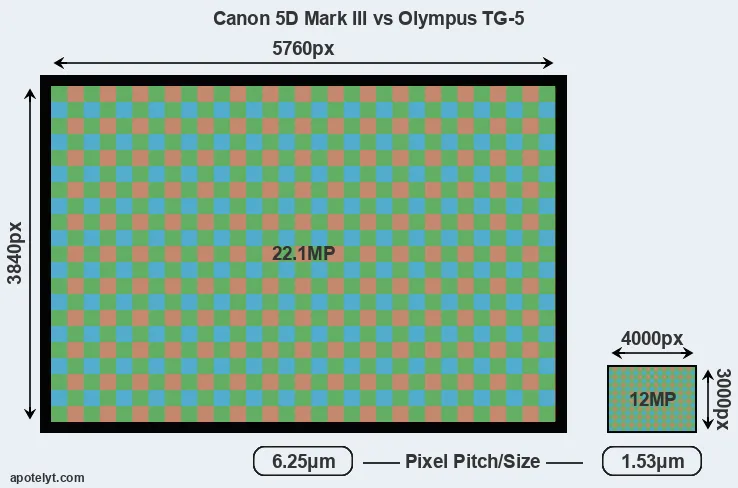 5D Mark III versus TG-5 MP