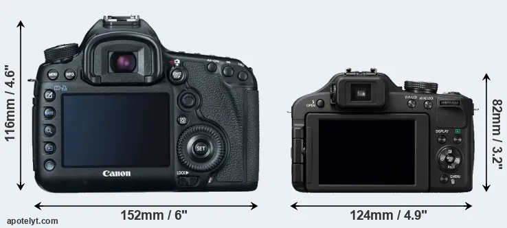 Comparison 5D Mark III or FZ150 rear