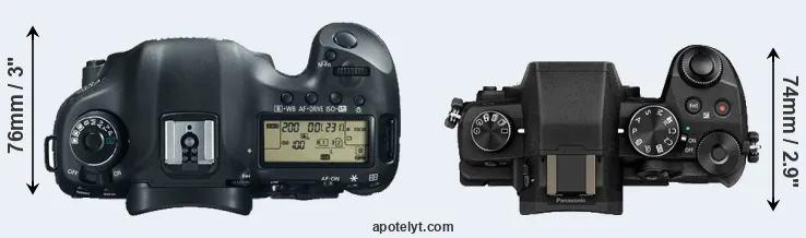 Compare 5D Mark III versus G85 top