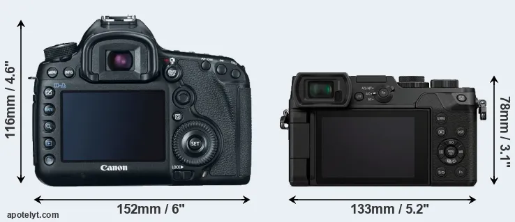 Comparison 5D Mark III or GX8 rear