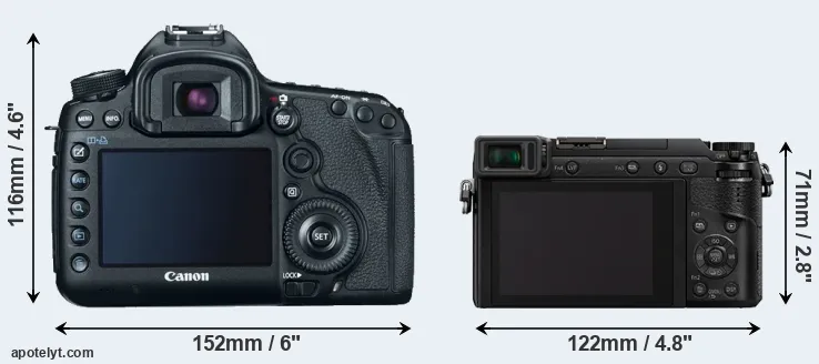 Comparison 5D Mark III or GX85 rear