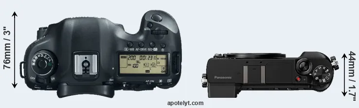 Compare 5D Mark III versus GX85 top