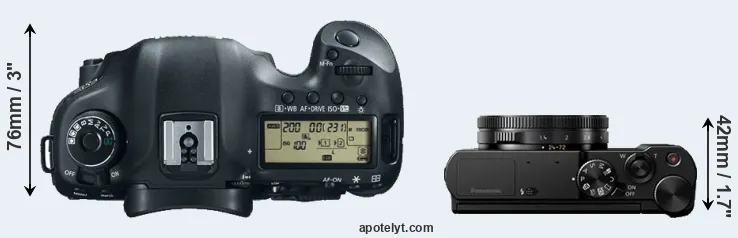 Compare 5D Mark III versus LX10 top