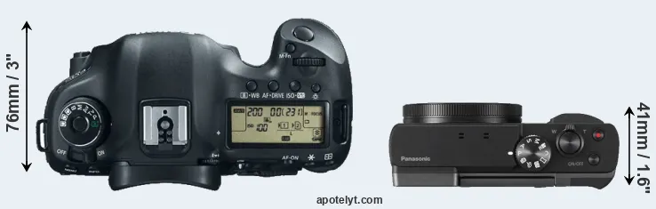 Compare 5D Mark III versus ZS70 top