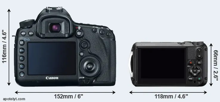 Comparison 5D Mark III or WG-6 rear