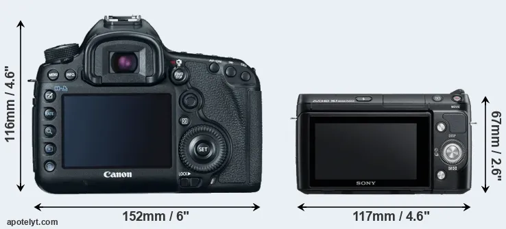 Comparison 5D Mark III or NEX-F3 rear