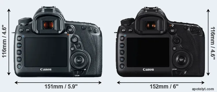 Comparison 5D Mark IV or 5DS R rear