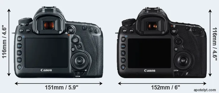 Comparison 5D Mark IV or 5DS rear