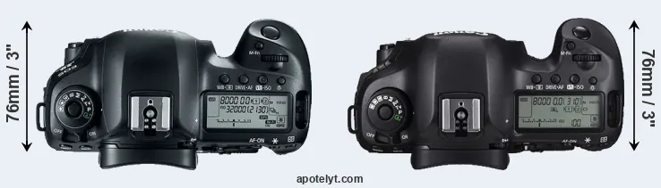 Compare 5D Mark IV versus 5DS top