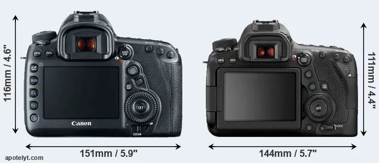 Comparison 5D Mark IV or 6D Mark II rear