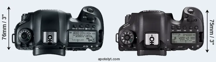 Compare 5D Mark IV versus 6D Mark II top
