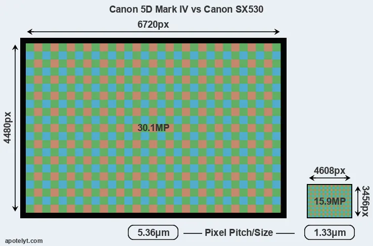 5D Mark IV versus SX530 MP