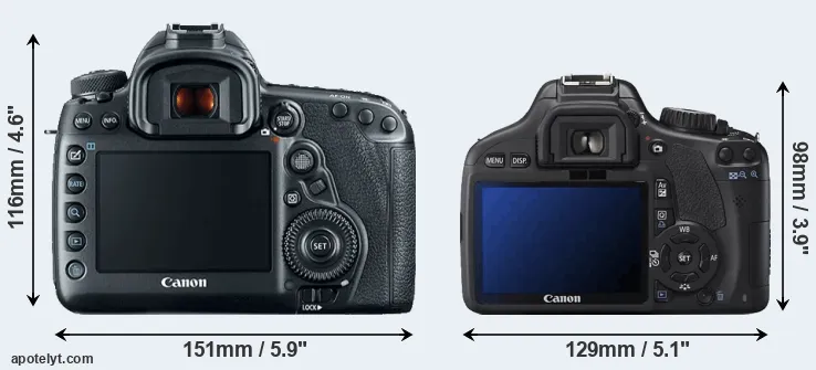 Comparison 5D Mark IV or T2i rear